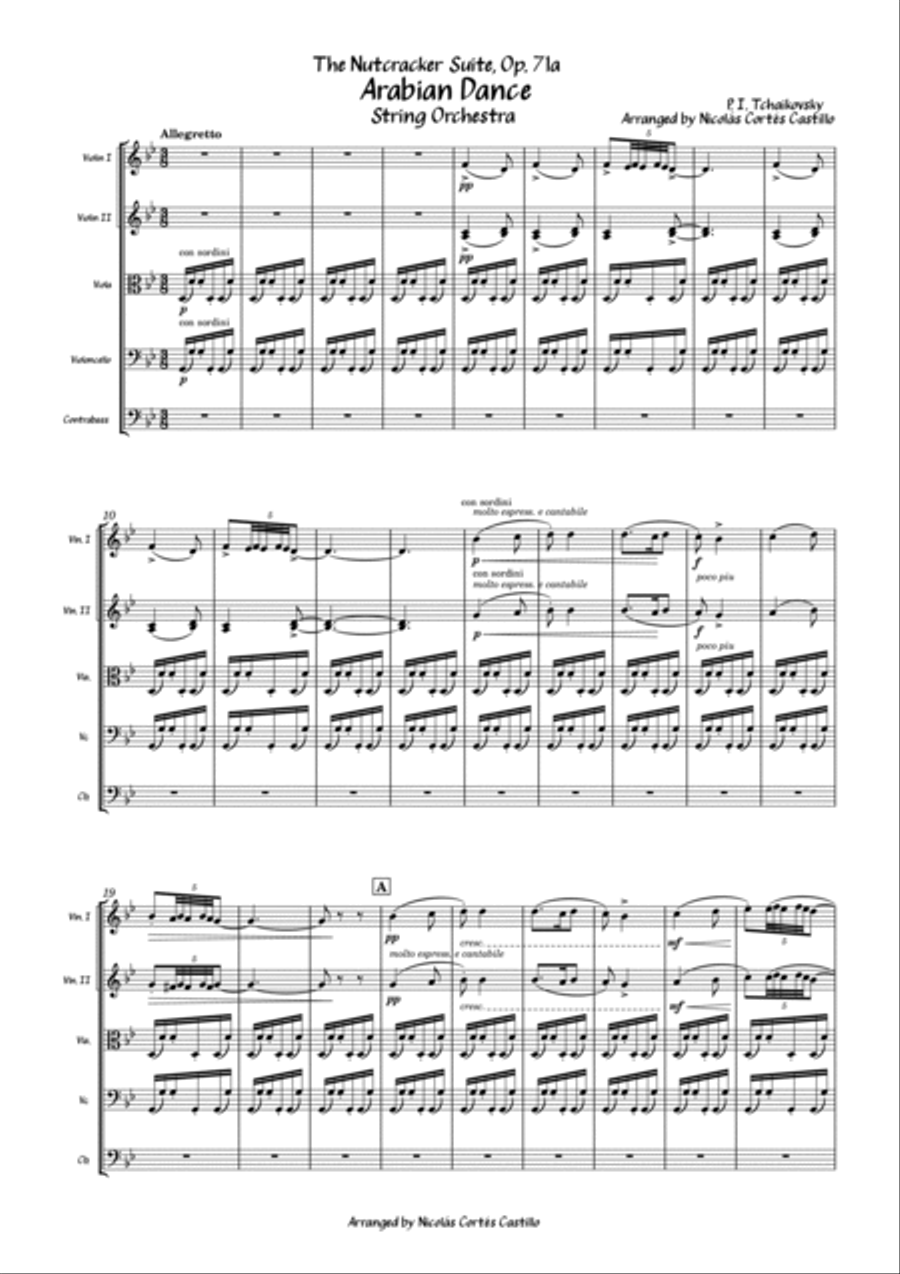 Tchaikovsky - Arabian Dance (The Nutcracker) for String orchestra String Orchestra scores gallery preview page 2