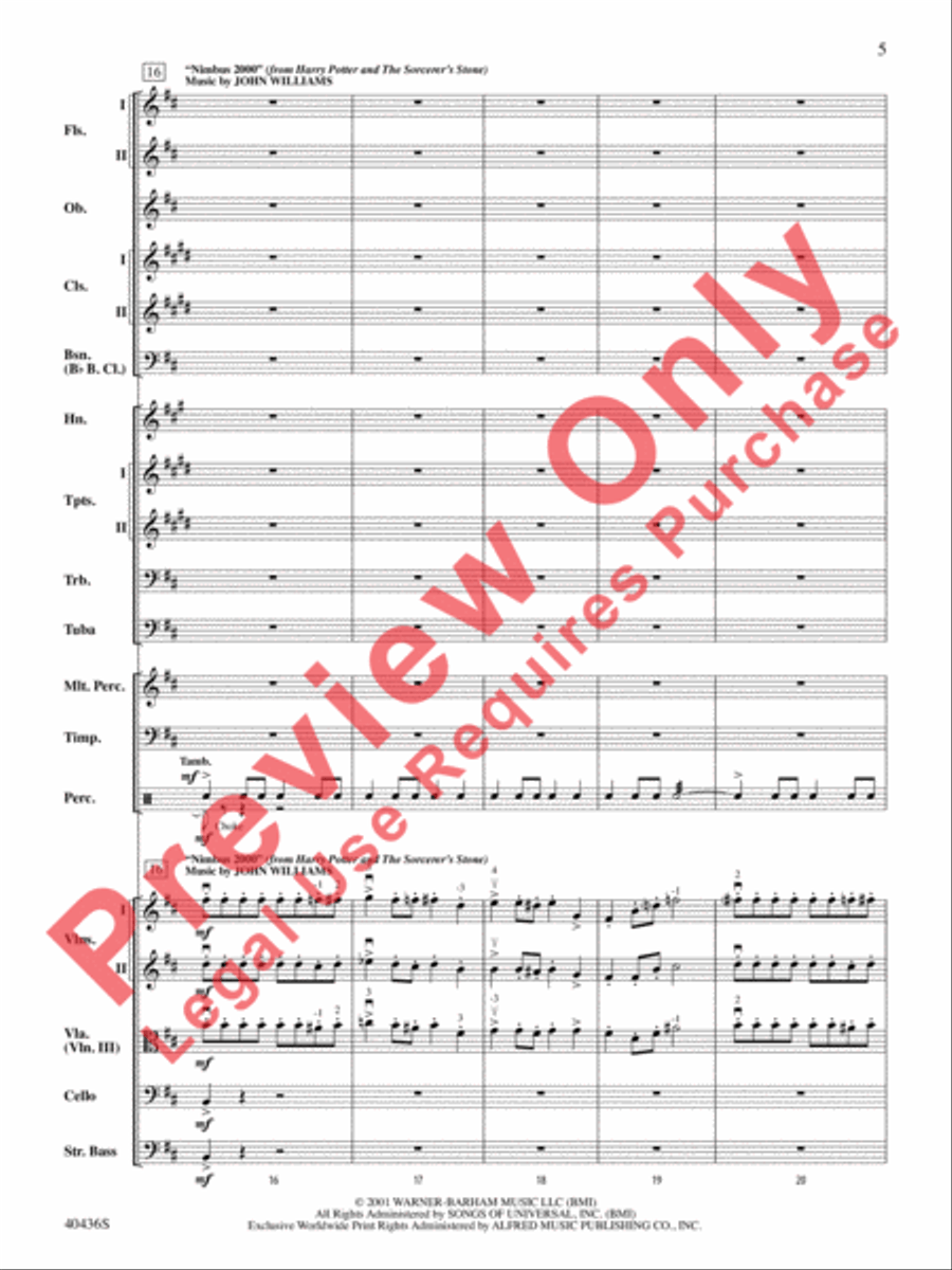 The Magic of Harry Potter Full Orchestra scores gallery preview page 6
