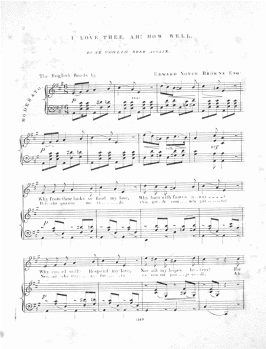 I Love Thee, Ah! How Well (To te voglio bene assaje) Voice scores gallery preview page 2