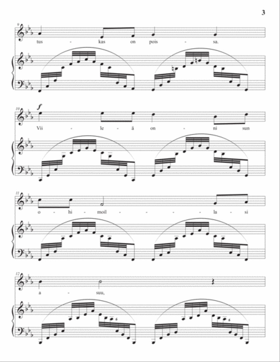 KUULA: Epilogi, Op. 6 no. 2 (transposed to E-flat major) Voice scores gallery preview page 4