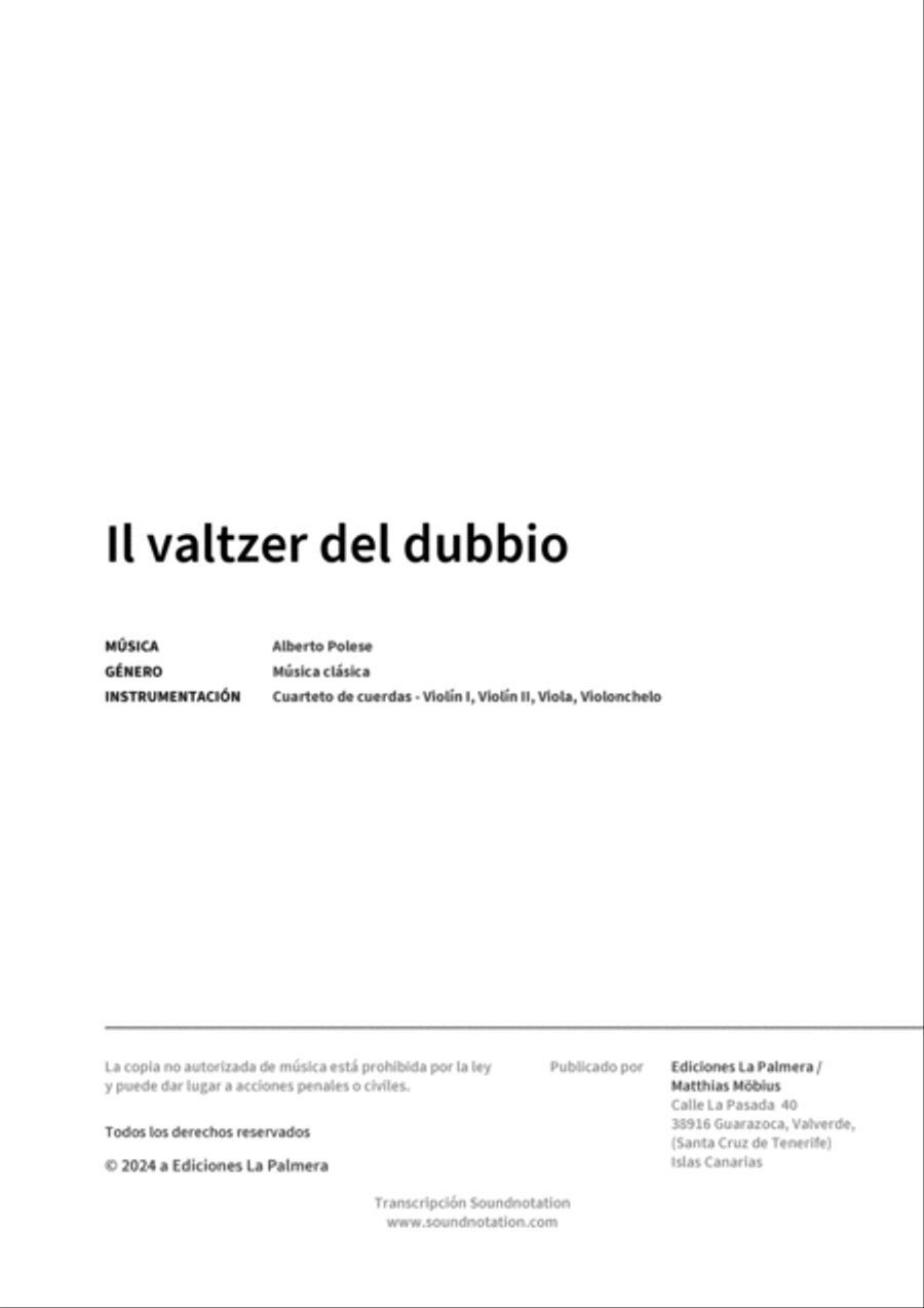 Il valtzer del dubbio String Trio scores gallery preview page 2