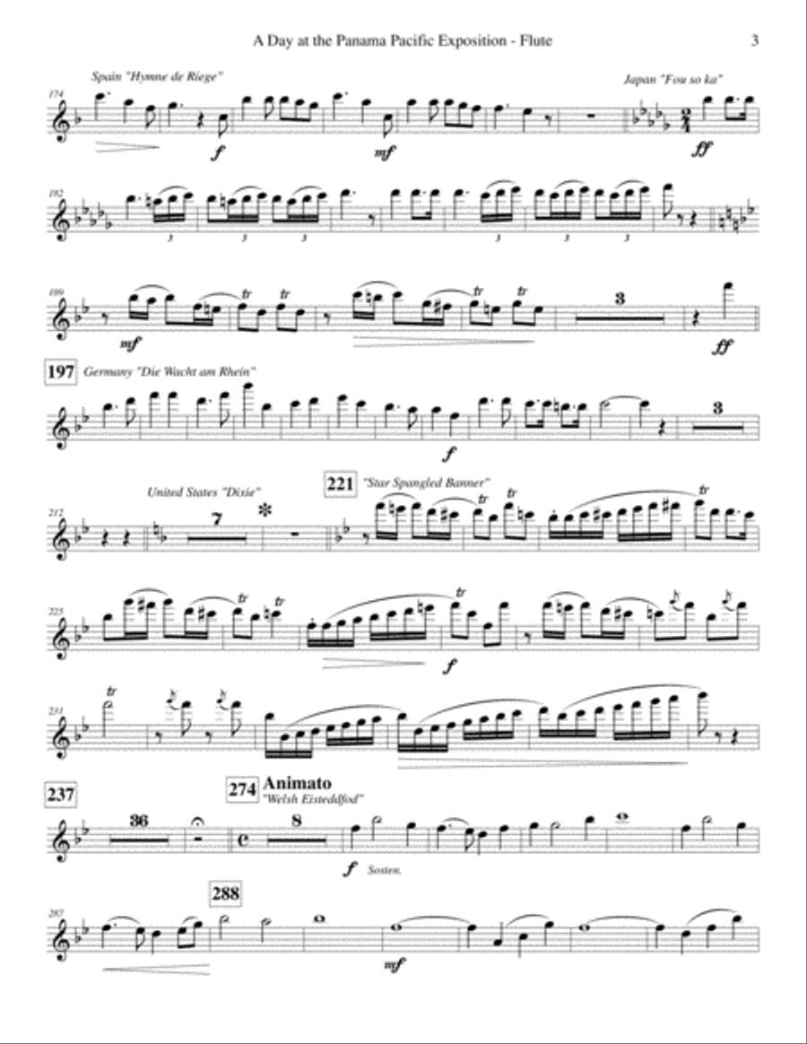 A Day at the Panama Pacific Exhibition - #1 Woodwind Parts Concert Band scores gallery preview page 6