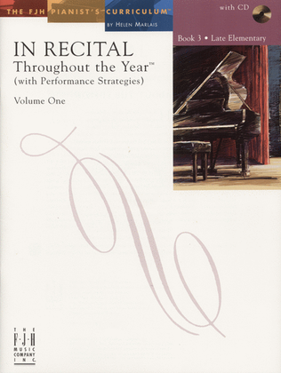 Book cover for In Recital! Throughout the Year (with Performance Strategies) Volume One, Book 3 (NFMC)