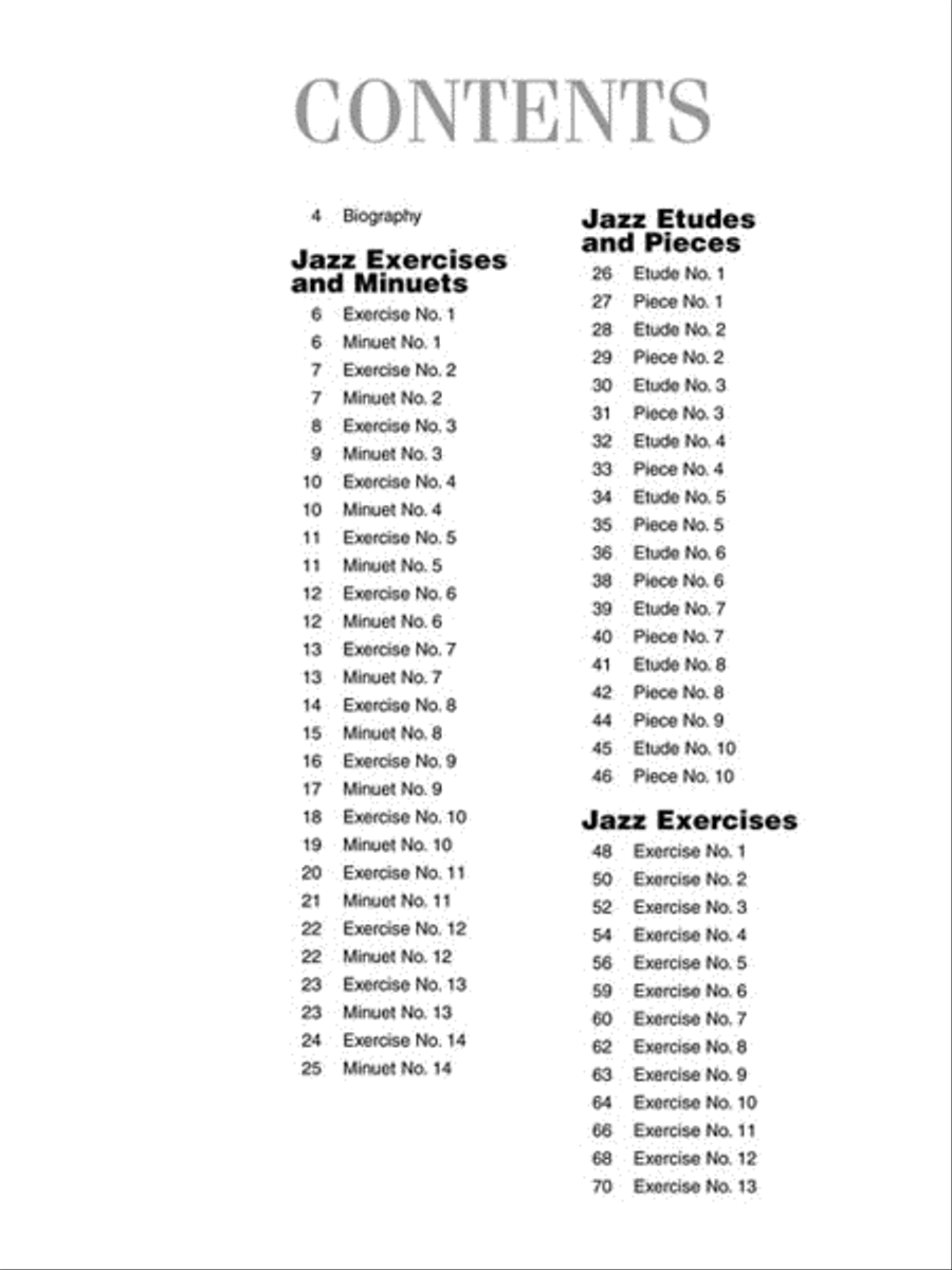 Oscar Peterson – Jazz Exercises, Minuets, Etudes & Pieces for Piano Piano Method scores gallery preview page 3