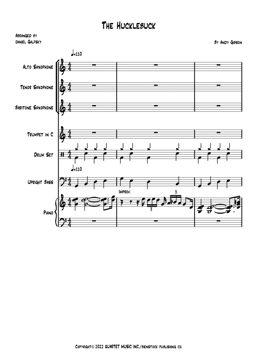 The Hucklebuck - Instrumental Version Jazz Ensemble scores gallery preview page 1