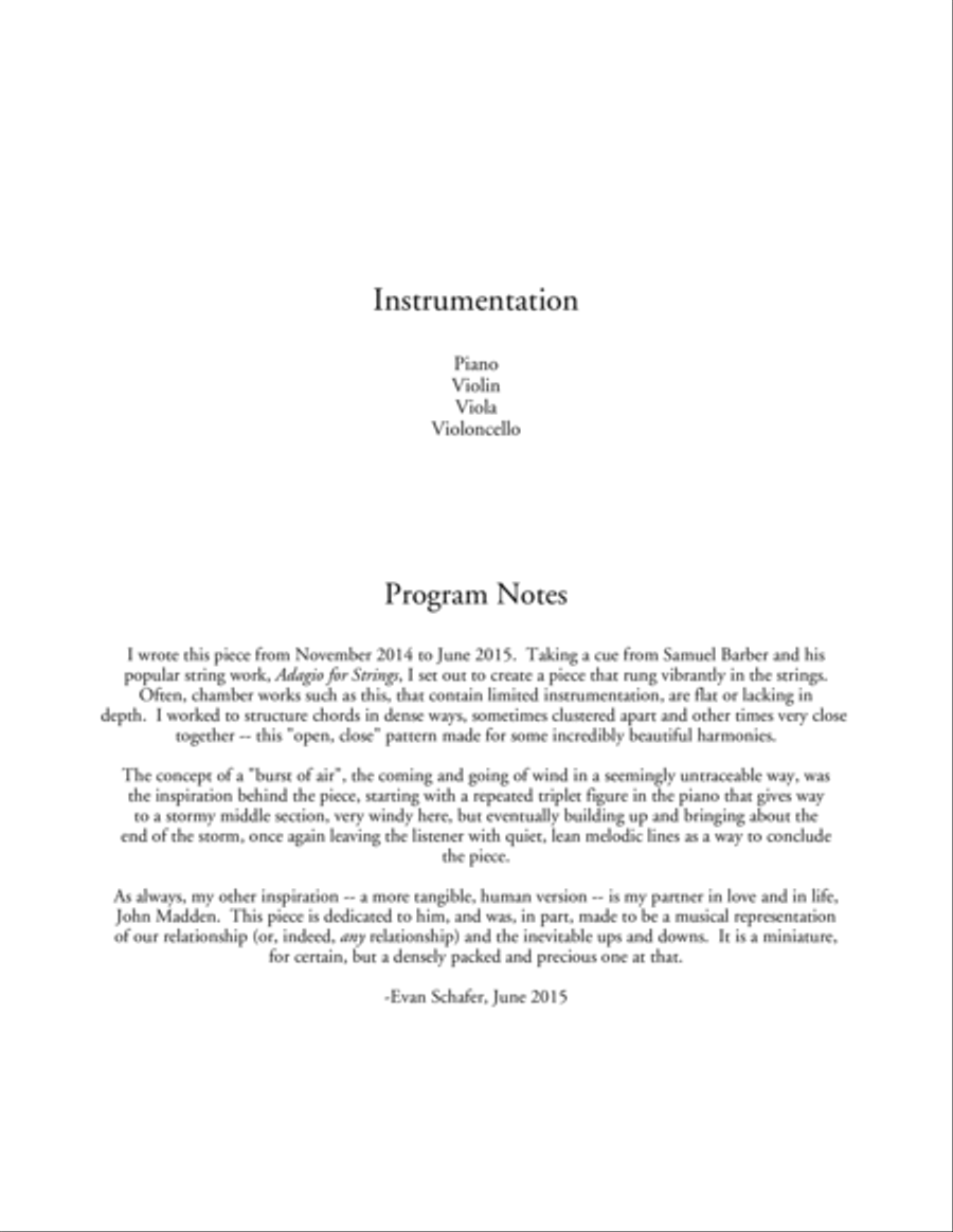 Burst of Air (2014-15) Piano Quartet scores gallery preview page 2