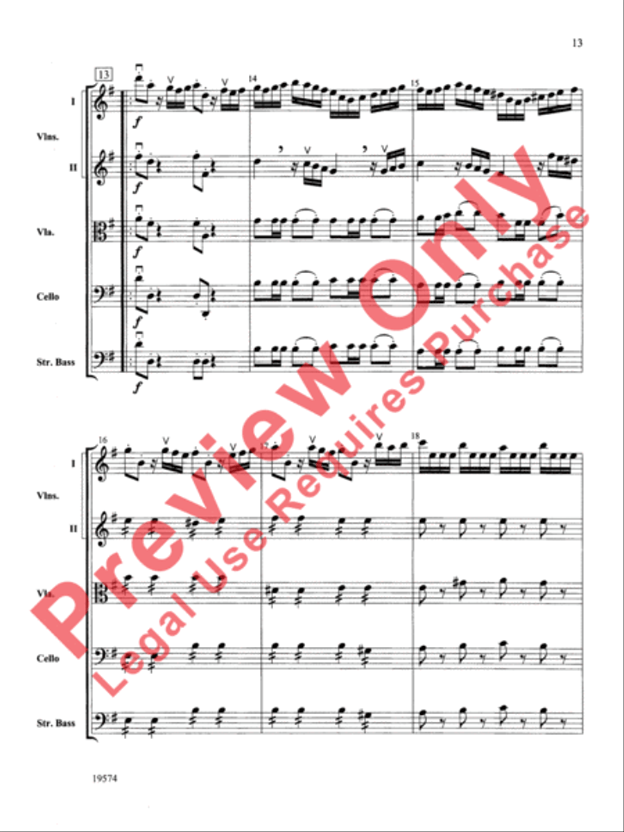 Selections from Don Quixote Suite String Orchestra scores gallery preview page 14