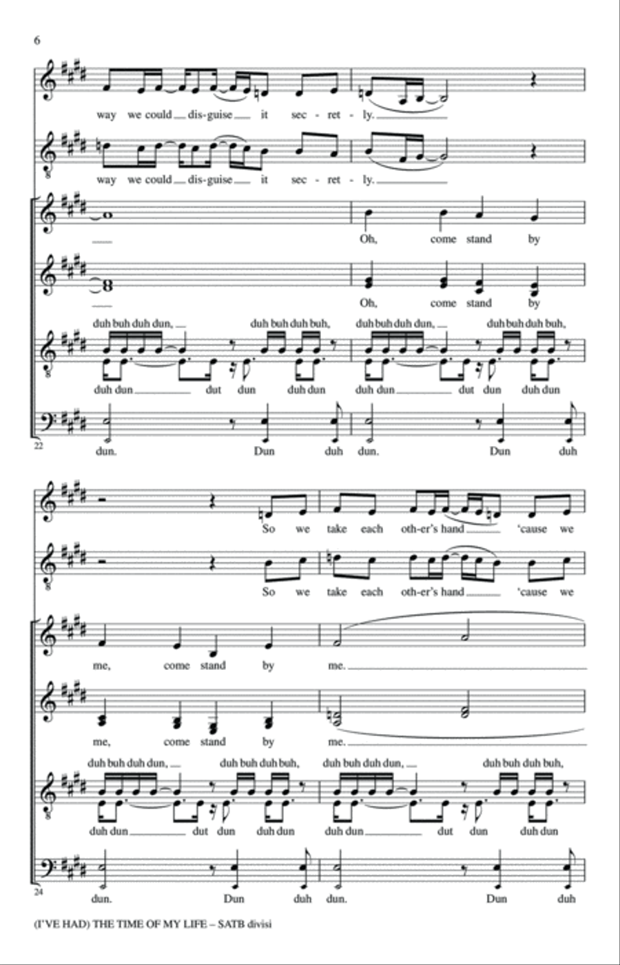 (I've Had) The Time Of My Life (arr. Deke Sharon) 4-Part scores gallery preview page 5