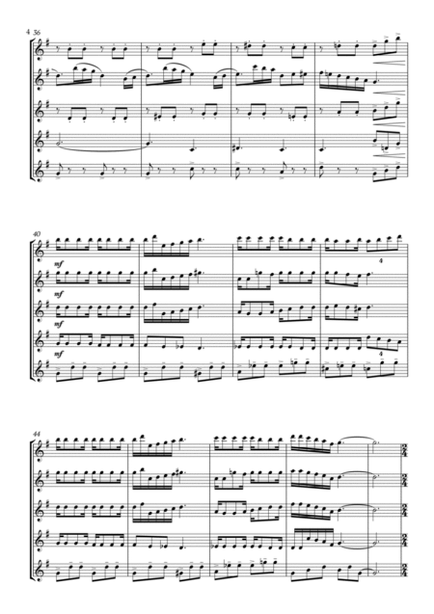 Jingle Bells for Tenor Saxophone Quintet image number null