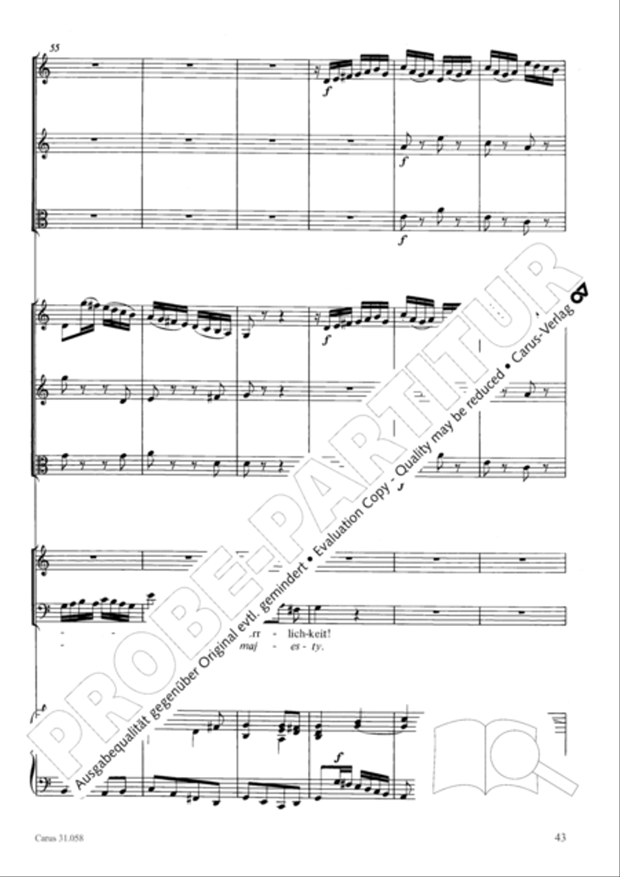 O God, what glut of care and pain (Ach Gott, wie manches Herzeleid) Orchestra scores gallery preview page 44