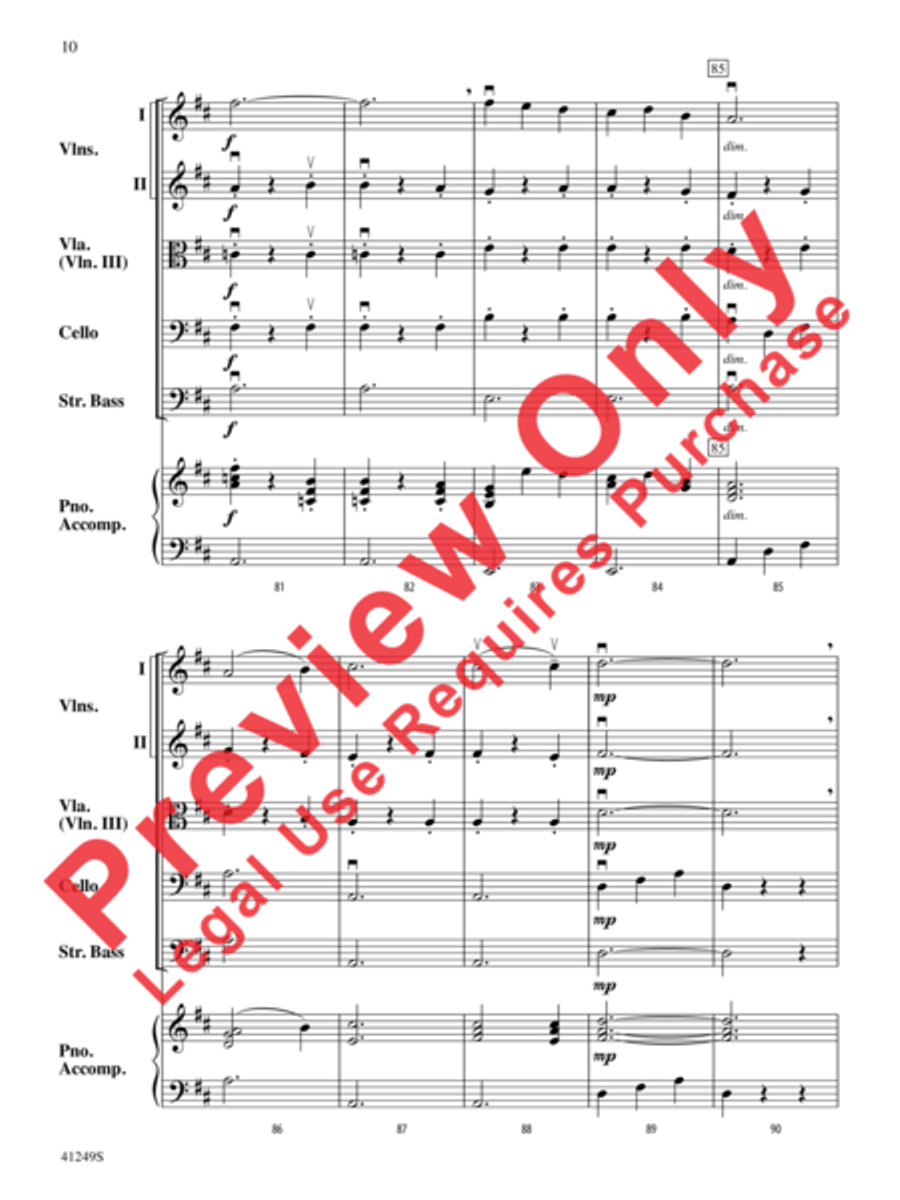 Barcarolle (from The Tales of Hoffman) String Orchestra scores gallery preview page 13