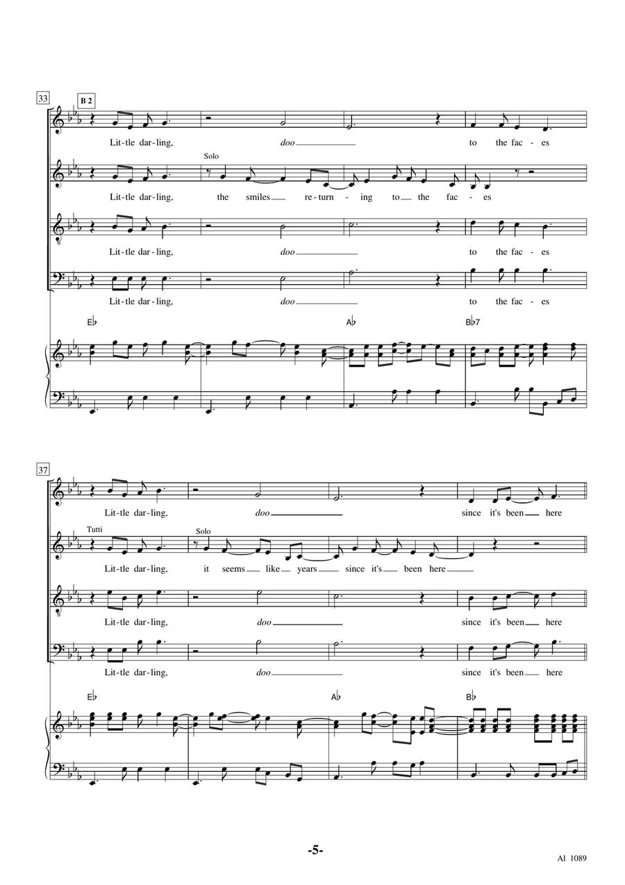 Here Comes The Sun 4-Part scores gallery preview page 5