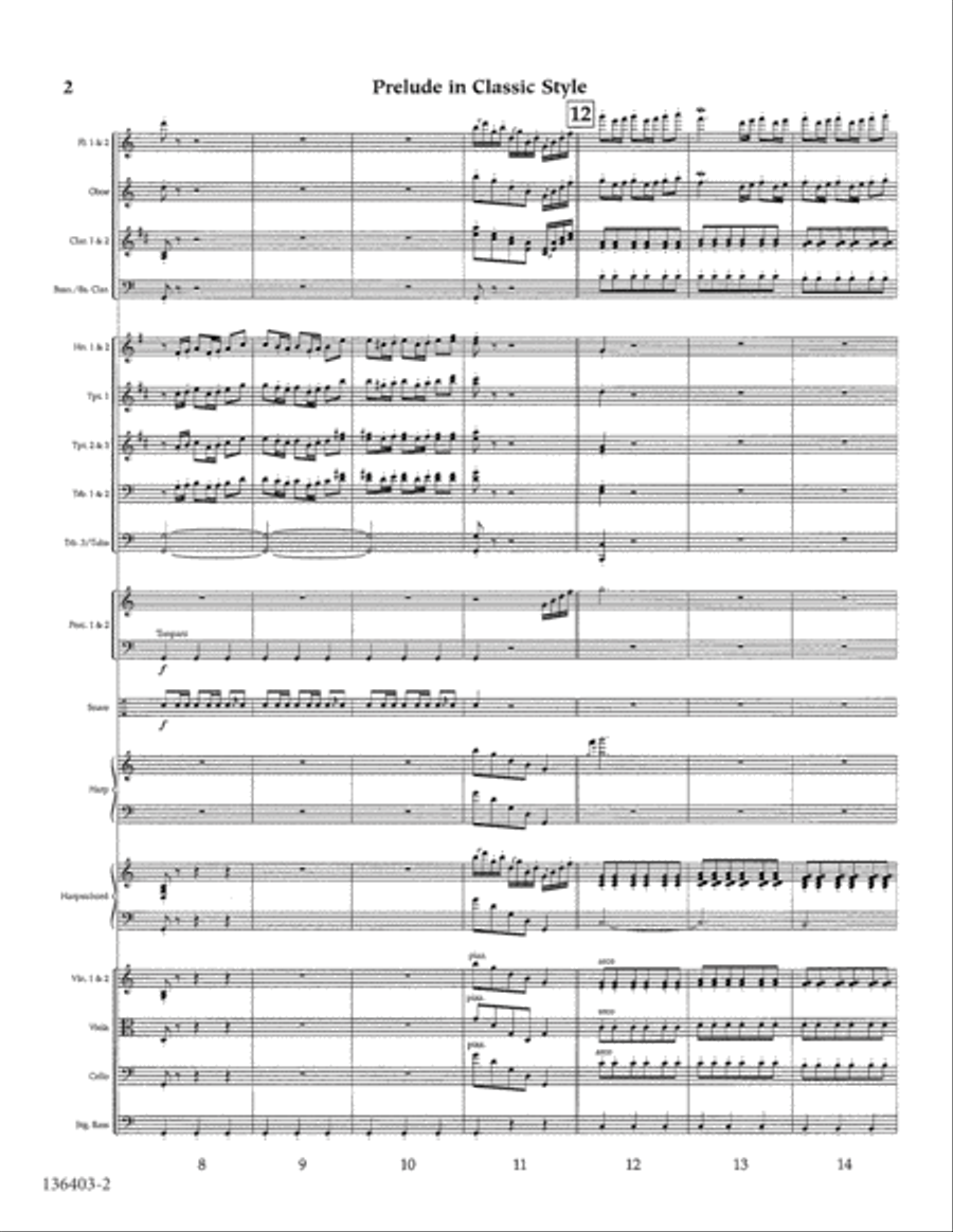 Prelude in Classic Style Prelude in Classic Style Orchestra scores gallery preview page 3
