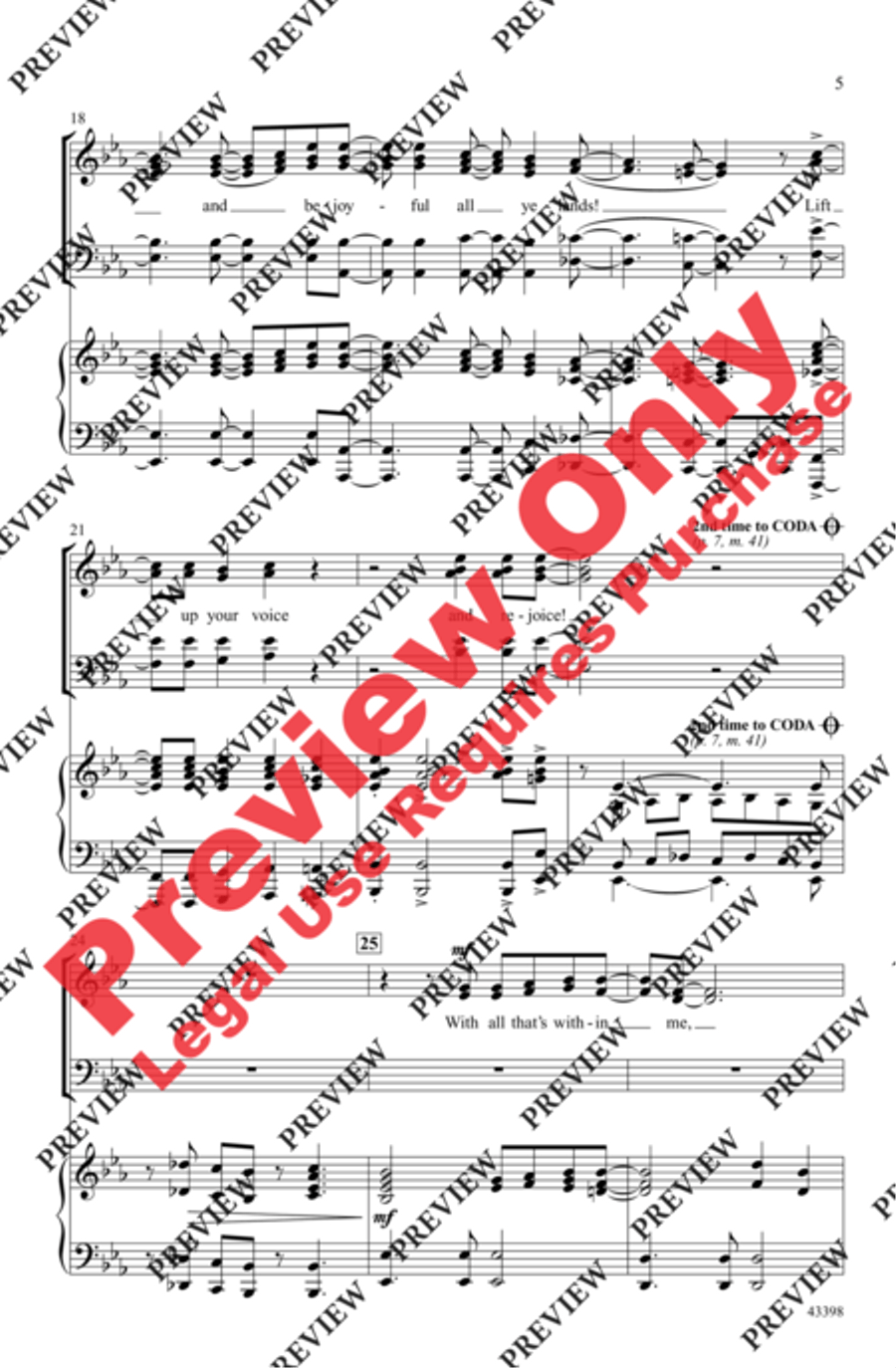 Lift Up Your Voice! Lift Up Your Voice! 4-Part scores gallery preview page 4