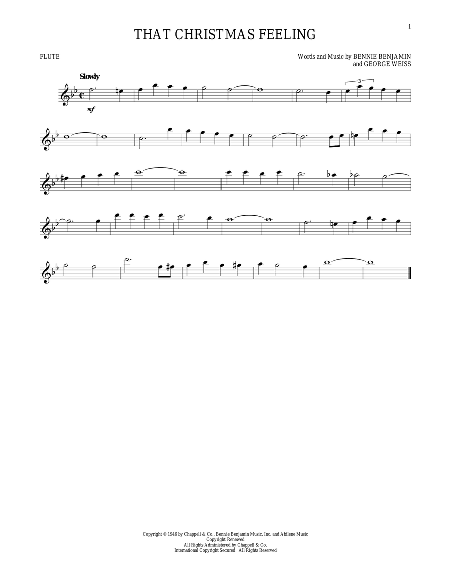 That Christmas Feeling Flute Solo scores gallery preview page 1