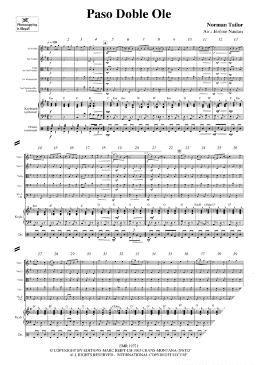 Paso Doble Ole String Orchestra scores gallery preview page 3