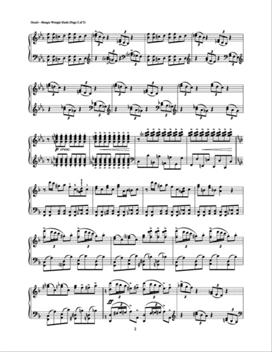 Boogie Woogie Etude Piano Method scores gallery preview page 2