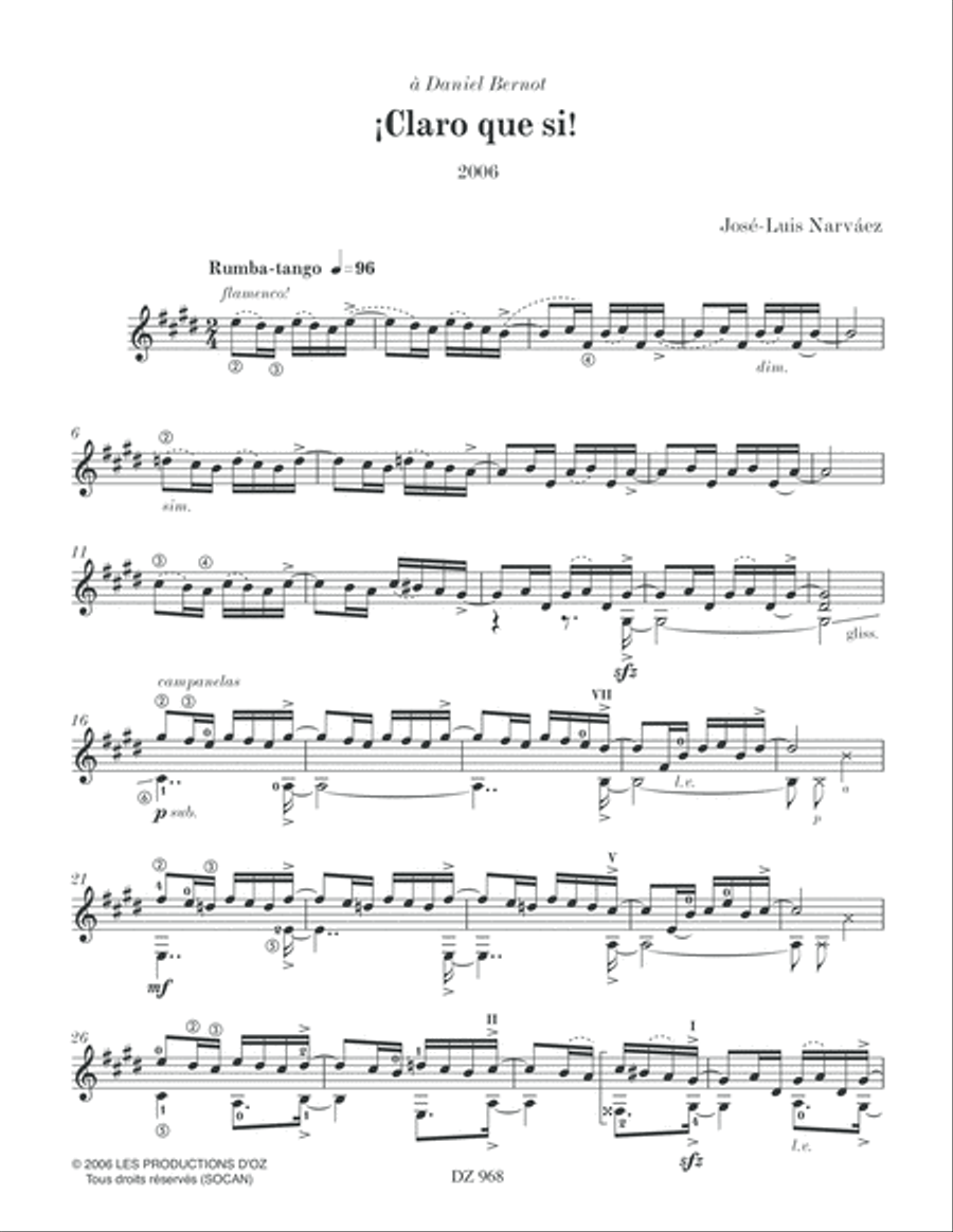 ¡Claro que si!, ¡Claro que no! Classical Guitar scores gallery preview page 3