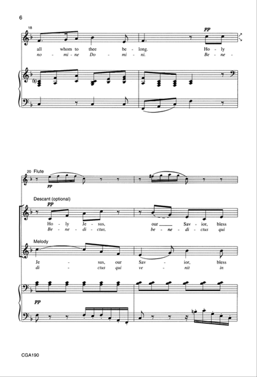 Benedictus Holy Jesus, Our Savior Choir scores gallery preview page 6