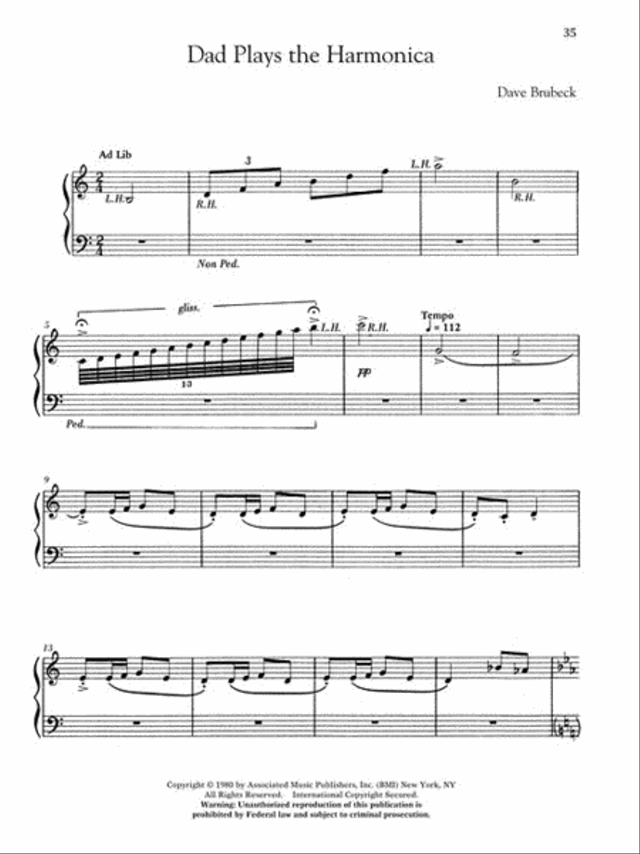 20th Century American Composers - Upper Intermediate Level Piano Piano Solo scores gallery preview page 6