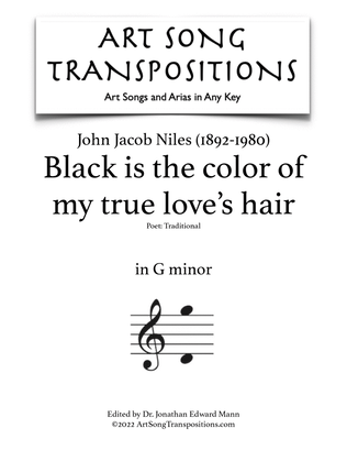 Black Is The Color Of My True Love's Hair