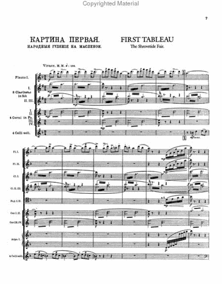 Petrushka in Full Score -- Original Version