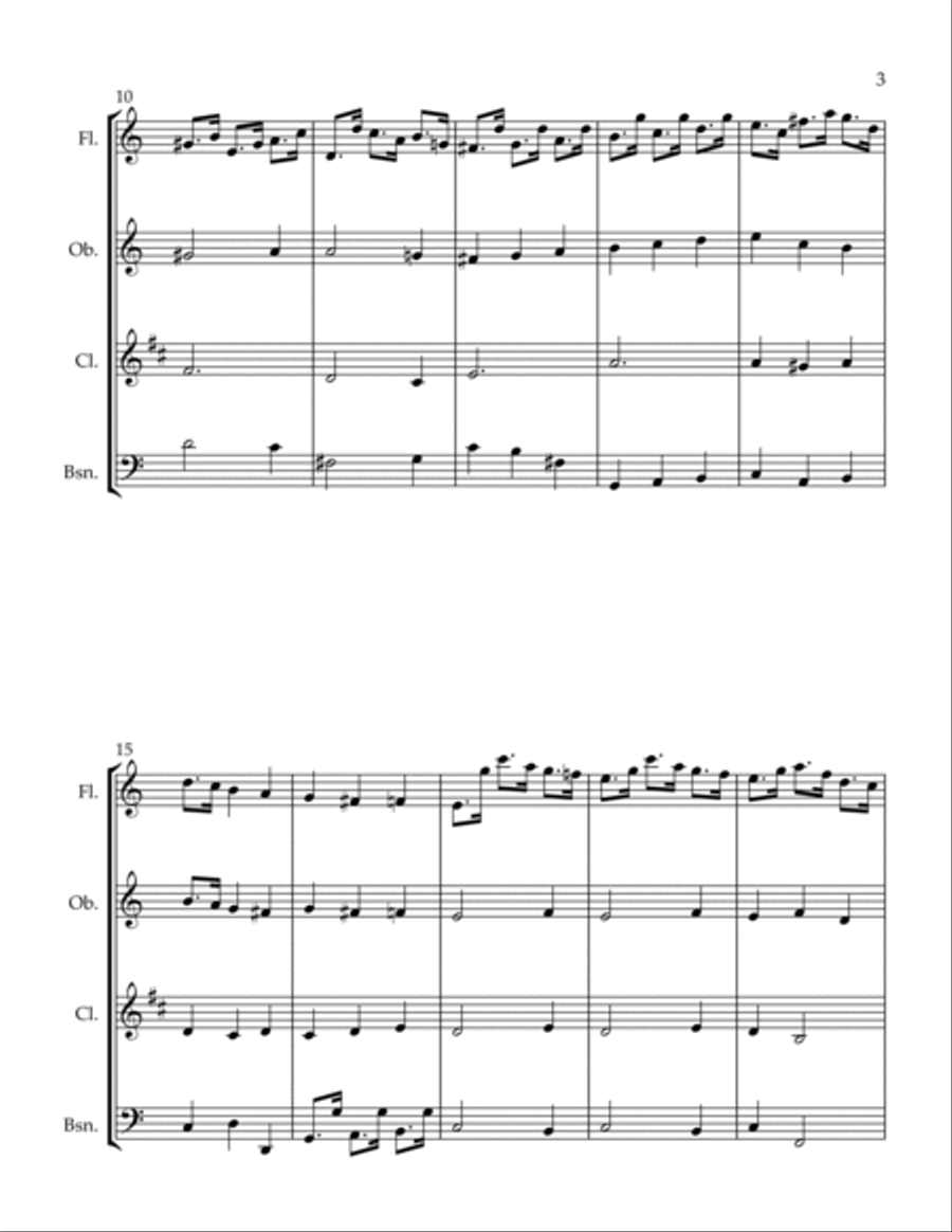 Andantino Woodwind Quartet scores gallery preview page 3