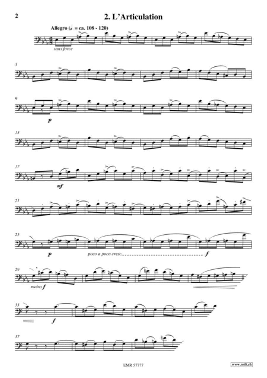 36 Etudes Transcendantes Trombone scores gallery preview page 4