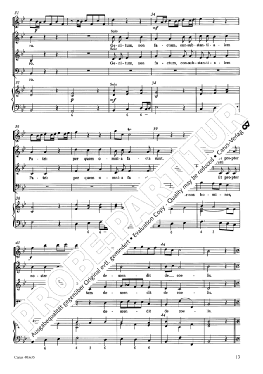 Missa civilis in B 3-Part scores gallery preview page 22