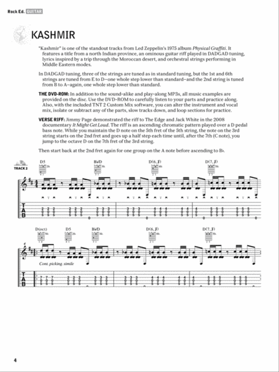 Alfred's Rock Ed. -- Led Zeppelin Guitar Guitar Tablature scores gallery preview page 5