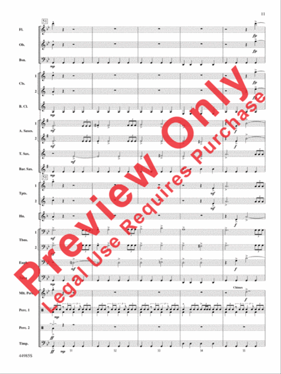 Pursuit of the Centaur Concert Band scores gallery preview page 12