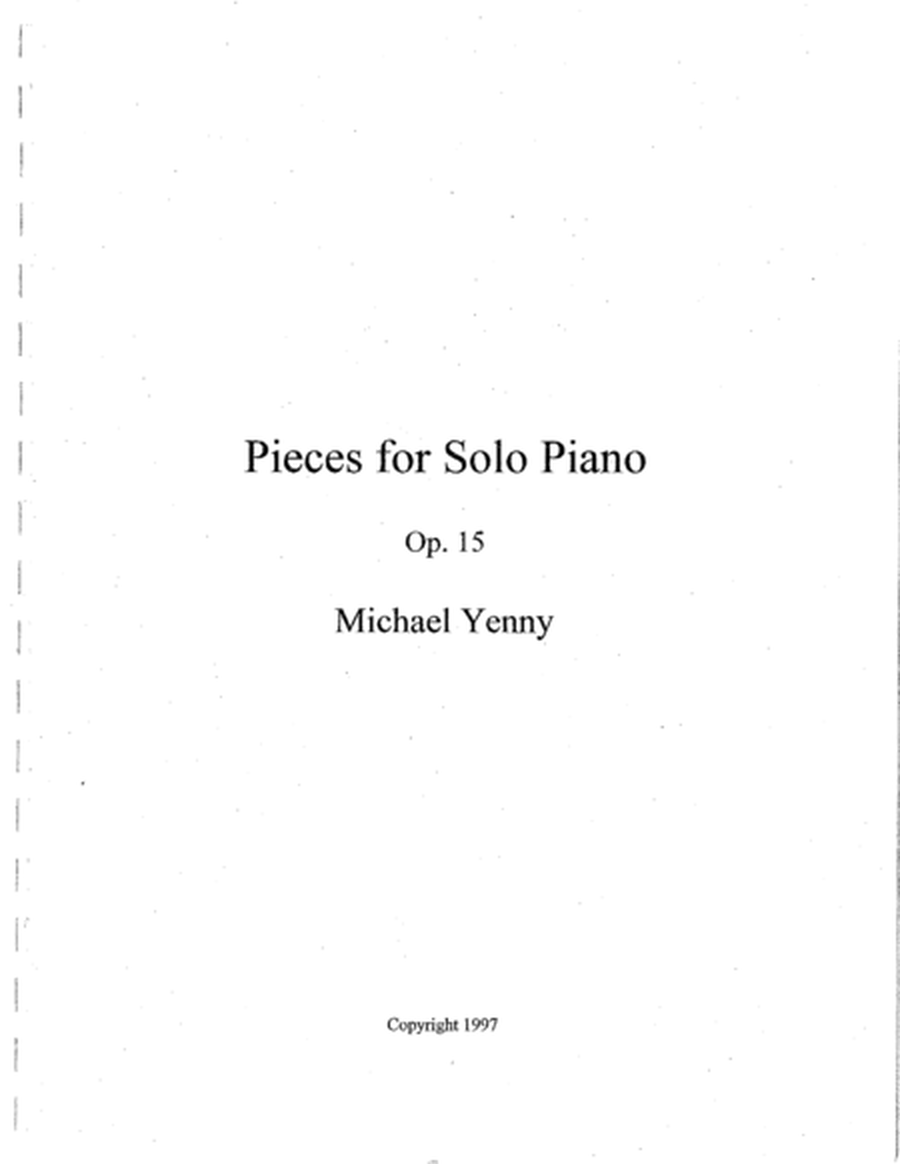 4 Pieces for Piano, op. 15 image number null