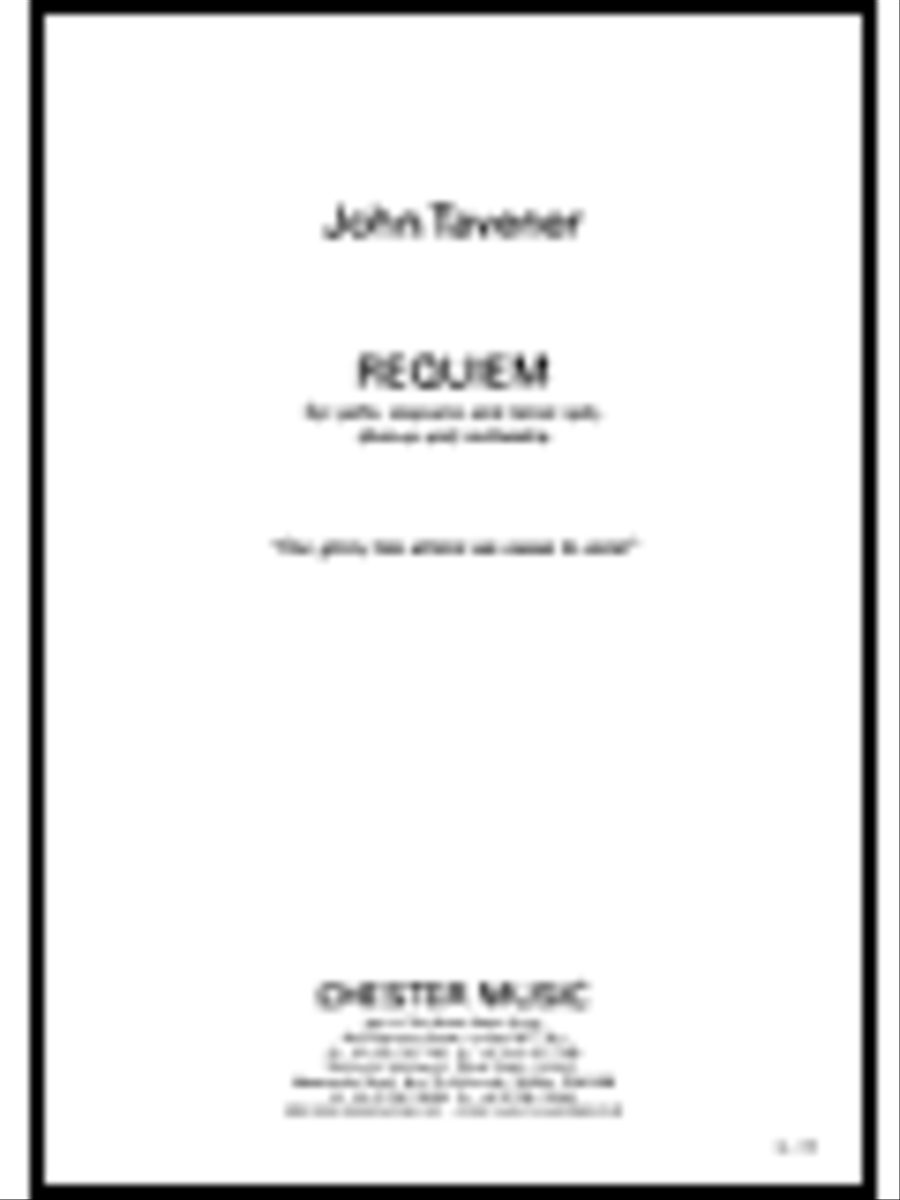 Requiem For Cello, Soprano, Tenor, Satb Chorus And Orchestra Score