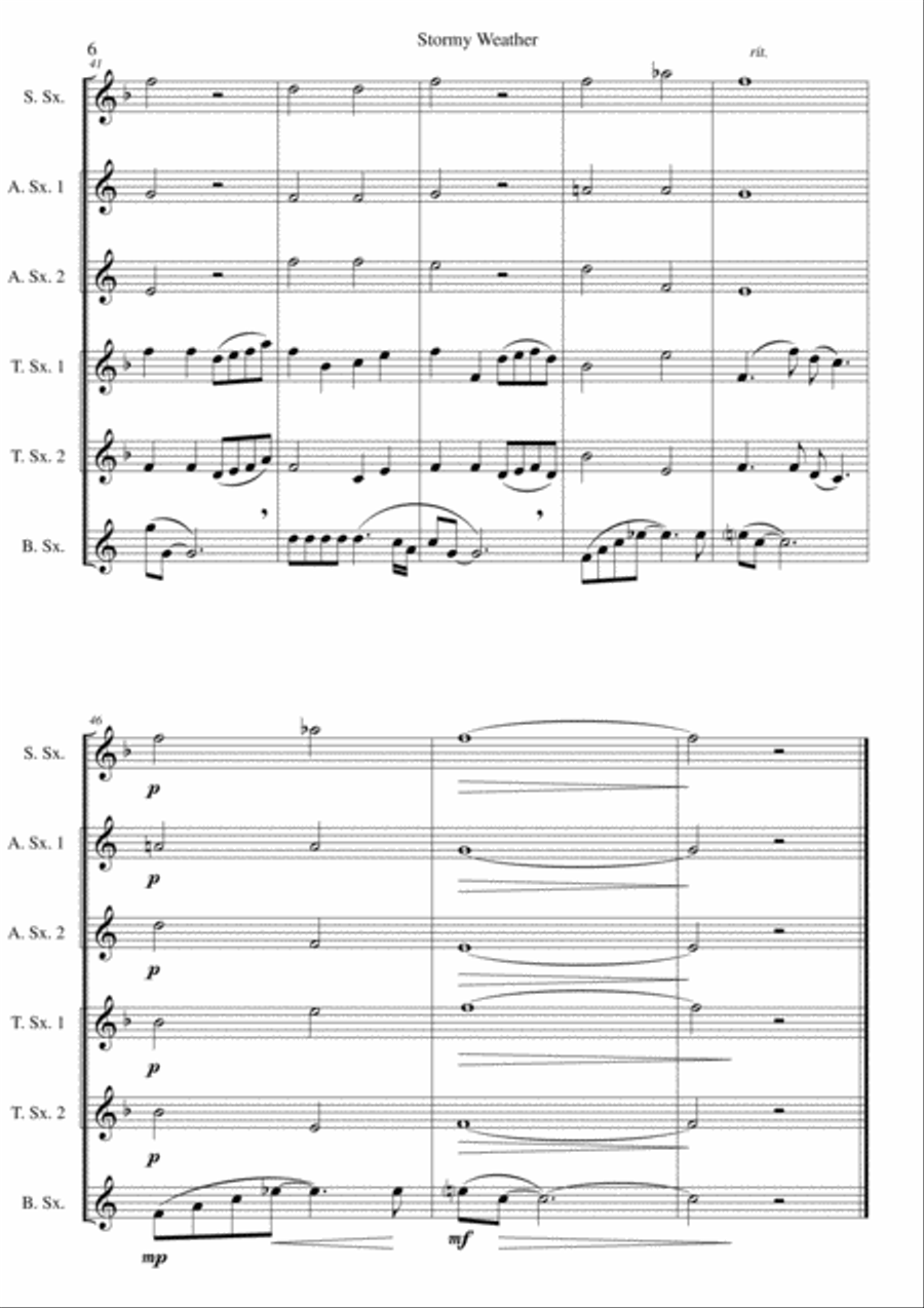 Stormy Weather Woodwind Ensemble scores gallery preview page 6