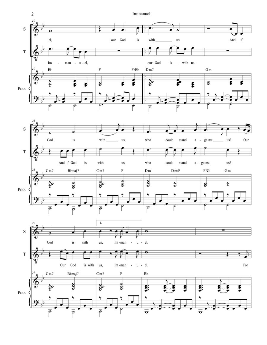 Immanuel Immanuel Tenor Voice scores gallery preview page 2
