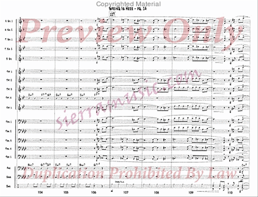 Spring Is Here Spring Is Here Jazz Ensemble scores gallery preview page 15