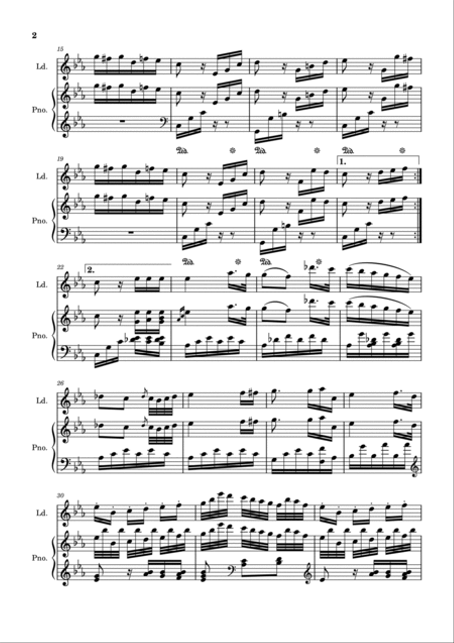 Fur Elise Tenor Saxophone scores gallery preview page 4
