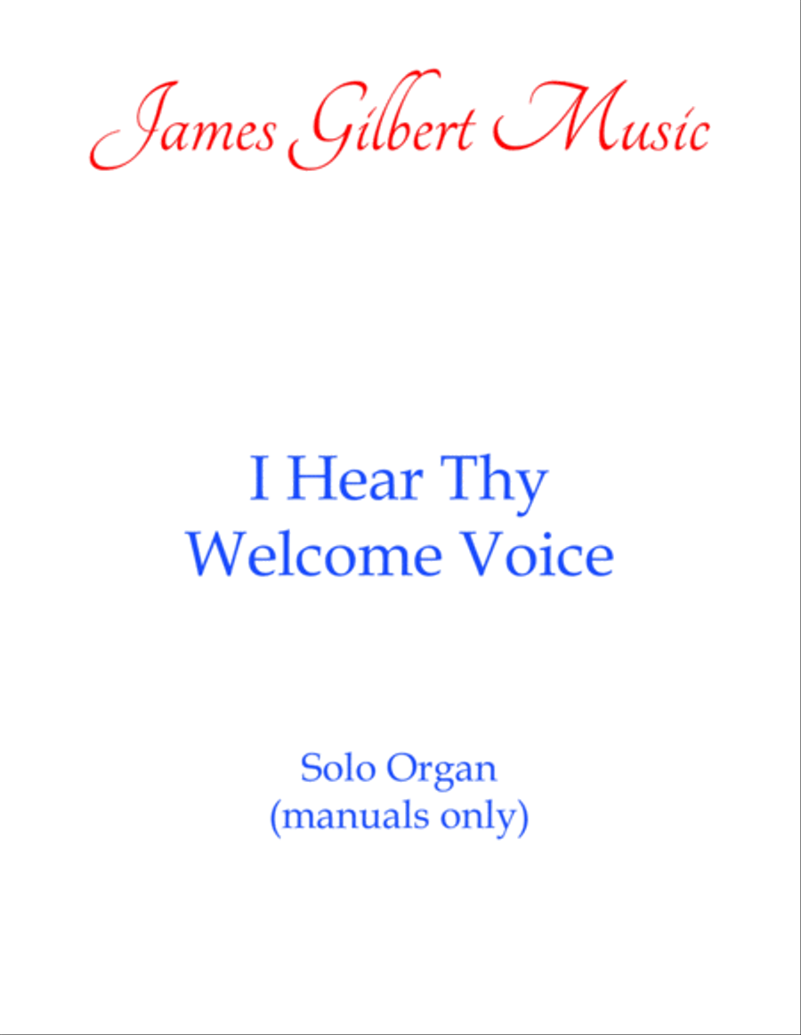 I Hear Thy Welcome Voice Voice scores gallery preview page 1