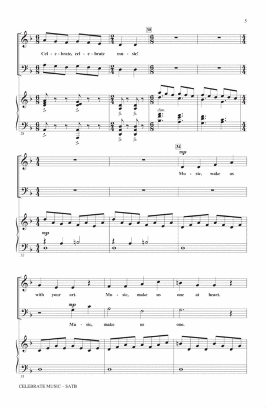 Celebrate Music 4-Part scores gallery preview page 4