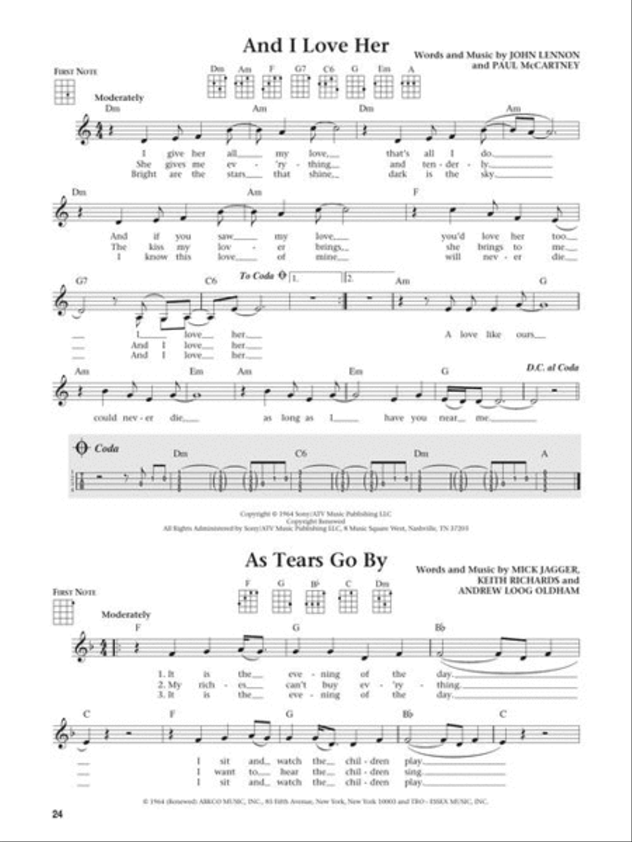 The Daily Ukulele: Leap Year Edition for Baritone Ukulele Piano scores gallery preview page 16