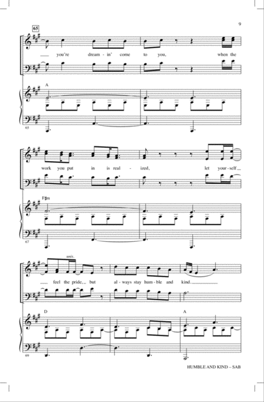 Humble And Kind 3-Part scores gallery preview page 8