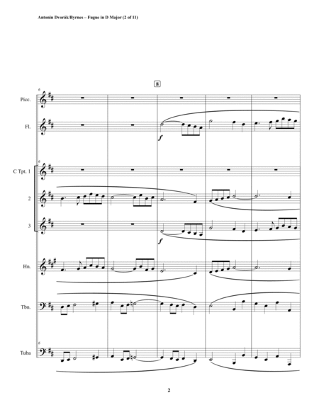 Dvorák, Fugue in D Major (Brass Sextet + Piccolo & Flute) image number null