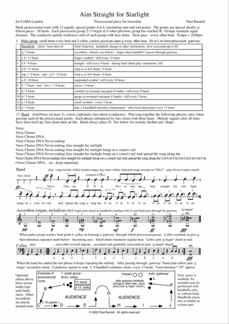 Aim Straight for Starlight Handbell Choir scores gallery preview page 3