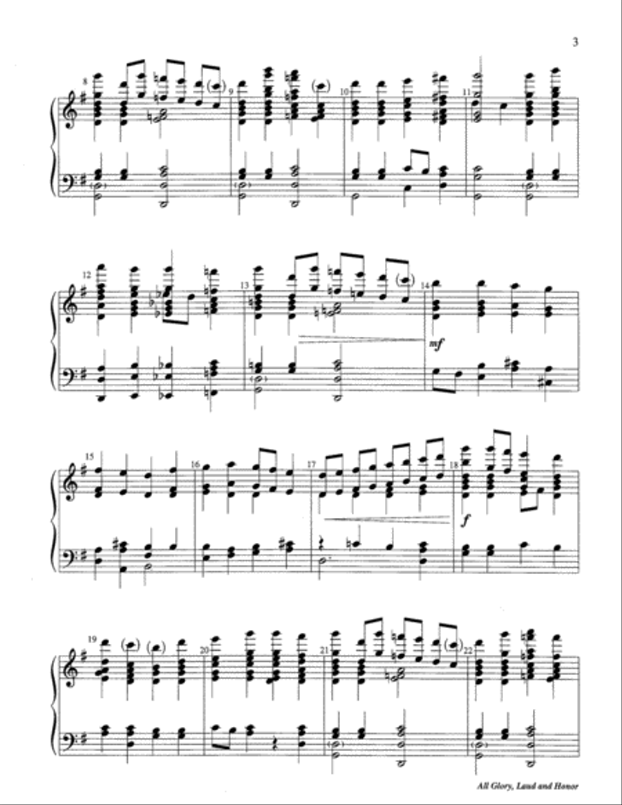 All Glory, Laud and Honor 5-Octaves scores gallery preview page 9