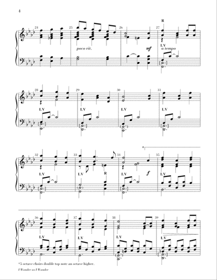 I Wonder as I Wander 5-Octaves scores gallery preview page 5