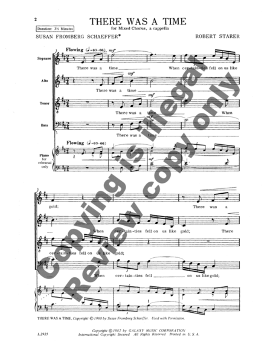 There Was a Time 4-Part scores gallery preview page 8