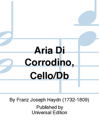 Book cover for Aria Di Corrodino, Cello/Db