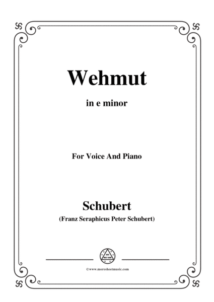 Schubert-Wehmut,Op.22 No.2,in e minor,for Voice&Piano image number null