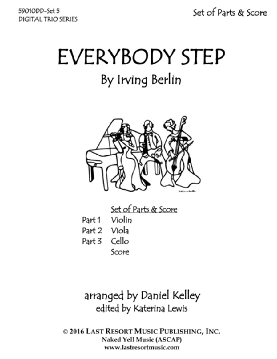Everybody Step for String Trio- Violin, Viola, Cello String Trio scores gallery preview page 2