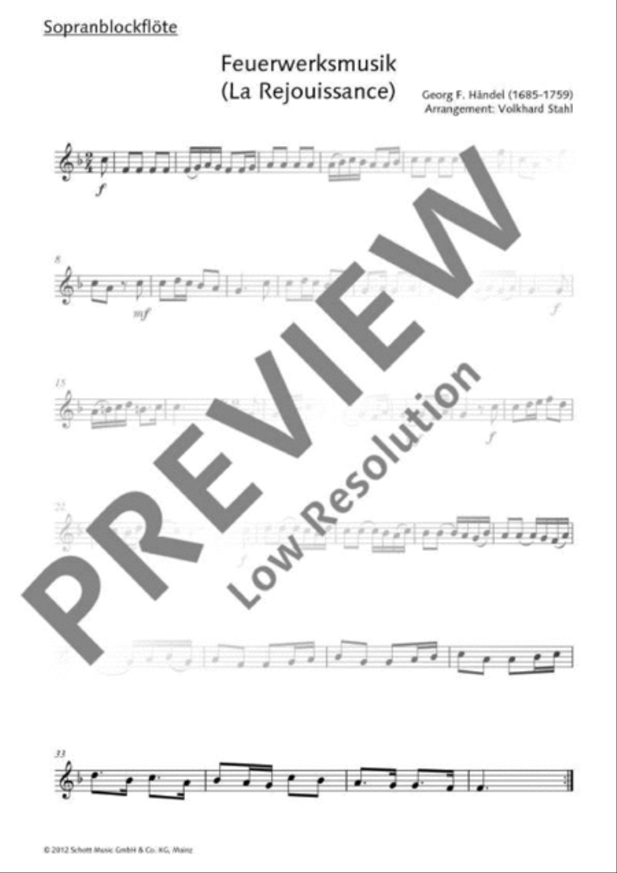 Feuerwerksmusik Bassoon scores gallery preview page 7